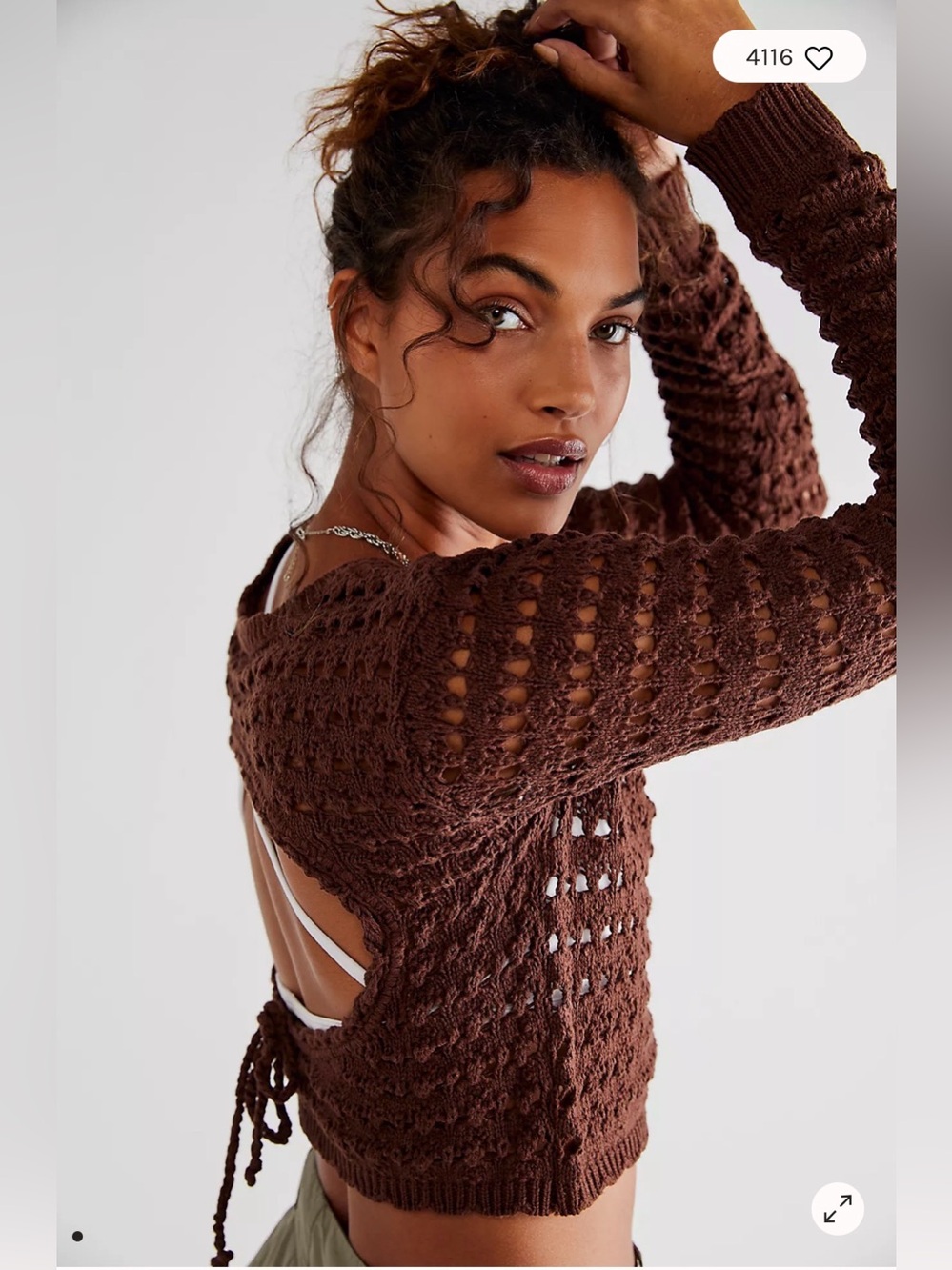 Free People Beach Waiting For Tonight Fauxchet Top
